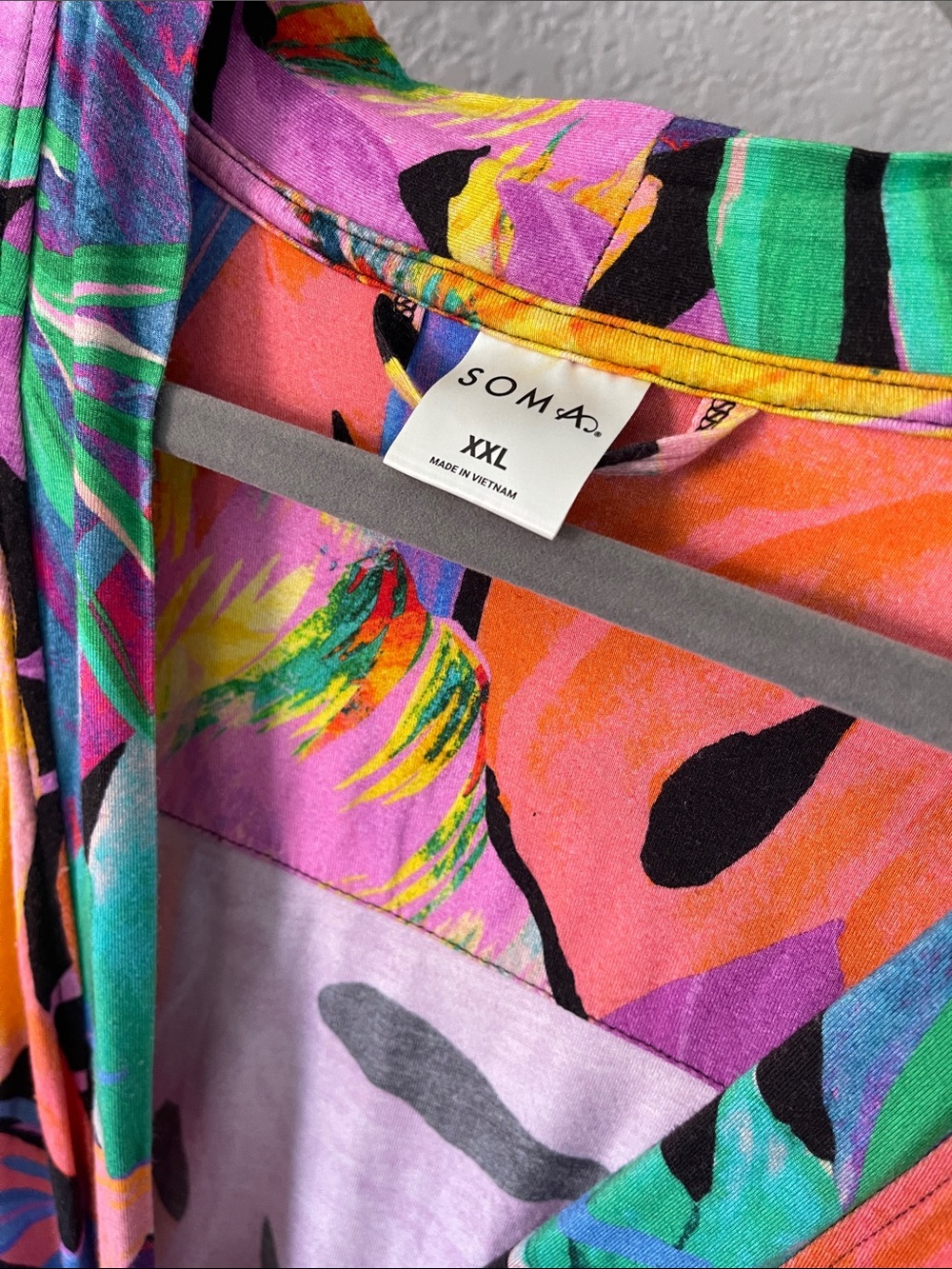 Soma Tropical Cool Night Kimono Robe Wrap Dress 🌺 - Picture 3 of 12